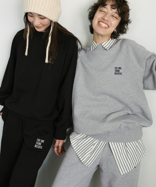 select MOCA(セレクトモカ)の「バックプリントスウェットトップス(スウェット・レディース・ブラック/グレー系その他/グレー・FREE)」の7枚目の写真