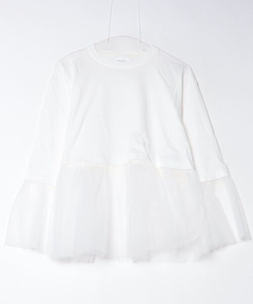 Libra Cue(リブラ キュー)の「シアードッキングカットソー(Tシャツ/カットソー・レディース・ホワイト/ブラック・FREE)」の7枚目の写真