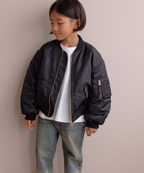 LOWRYS FARM(ローリーズファーム)の「MA-1 145157(MA-1・キッズ・ブラック/カーキ・130cm/140cm/150cm/110cm/120cm)」の8枚目の写真