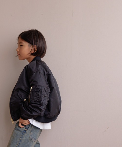 LOWRYS FARM(ローリーズファーム)の「MA-1 145157(MA-1・キッズ・ブラック/カーキ・130cm/140cm/150cm/110cm/120cm)」の7枚目の写真
