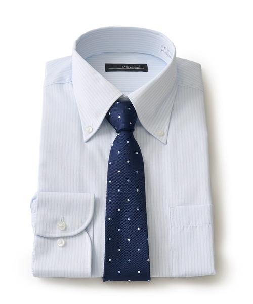 TETE HOMME(テットオム)の「アソート T/Cドレスシャツ / ボタンダウンビジネスシャツ(ビジネスシャツ・メンズ・ホワイト系2/ブルー/ホワイト系1/ホワイト系3/サックスブルー・X-LARGE/LARGE/MEDIUM)」の4枚目の写真