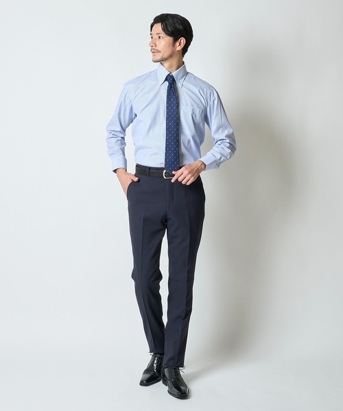 TETE HOMME(テットオム)の「アソート T/Cドレスシャツ / ボタンダウンビジネスシャツ(ビジネスシャツ・メンズ・ホワイト系2/ブルー/ホワイト系1/ホワイト系3/サックスブルー・X-LARGE/LARGE/MEDIUM)」の14枚目の写真