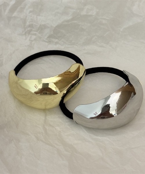 E&C closet…（イーアンドシークローゼット）の「ワイドメタルヘアゴム（ヘアゴム・レディース・シルバー/ゴールド・FREE）」の13枚目の写真