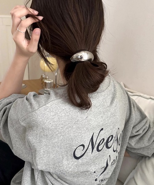 E&C closet…（イーアンドシークローゼット）の「ワイドメタルヘアゴム（ヘアゴム・レディース・シルバー/ゴールド・FREE）」の20枚目の写真