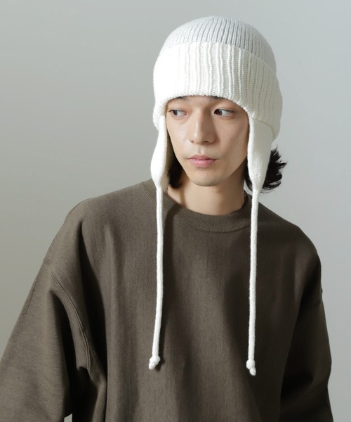 RACAL（ラカル）の「RACAL/別注 Ear Knit Watch（ニットキャップ/ビーニー・メンズ・ブラック/ホワイト/ブラウン/レッド・FREE）」の5枚目の写真