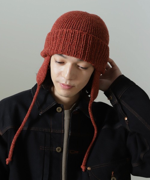 RACAL（ラカル）の「RACAL/別注 Ear Knit Watch（ニットキャップ/ビーニー・メンズ・ブラック/ホワイト/ブラウン/レッド・FREE）」の9枚目の写真