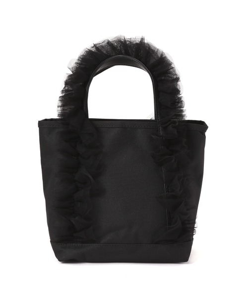 NATURAL BEAUTY BASIC（ナチュラルビューティーベーシック）の「◇フリフリハンドルトートバック（トートバッグ・レディース・グレイッシュベージュ/ブラック/チャコールグレー・ﾌﾘ-）」の7枚目の写真