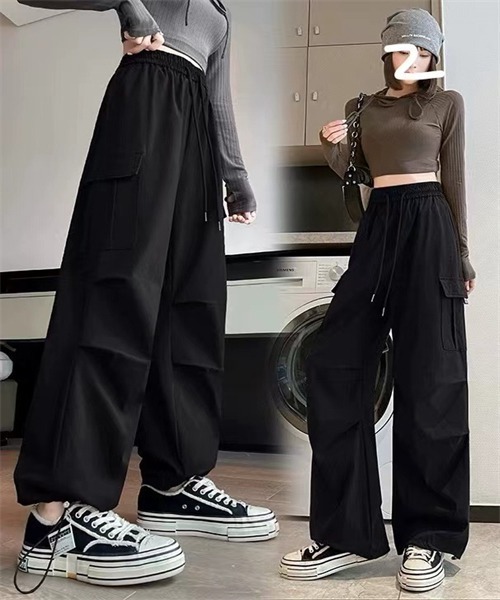 FREE STYLISTS(フリー スタイリスト)の「メンズライクルーズカーゴパンツ(カーゴパンツ・レディース・ブラック/カーキ/ワイン・M/L/S)」の9枚目の写真