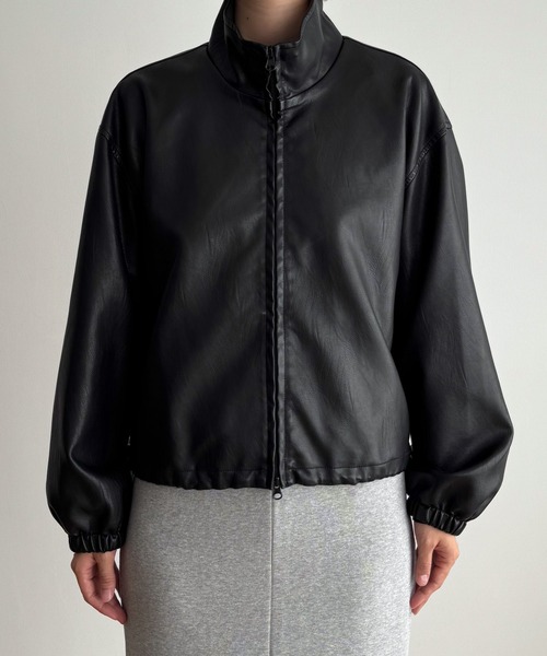 diggity（ディギティ）スタンドカラー合皮ブルゾン CANAL JEAN（キャナルジーン）の「diggity スタンドカラー合皮ブルゾン