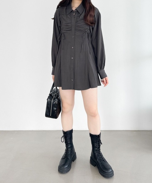Heather（ヘザー）の「ドロストリボンチュニックシャツ 148934（シャツ