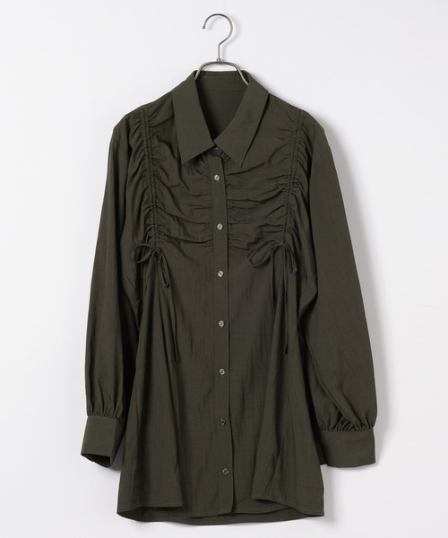 Heather（ヘザー）の「ドロストリボンチュニックシャツ　148934（シャツ/ブラウス・レディース・アイボリー/ブラウン系その他/ブラウン・FREE）」の18枚目の写真