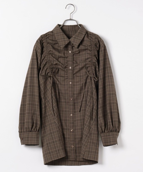 Heather（ヘザー）の「ドロストリボンチュニックシャツ　148934（シャツ/ブラウス・レディース・アイボリー/ブラウン系その他/ブラウン・FREE）」の19枚目の写真