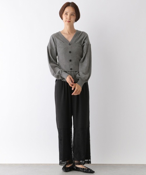 LEPSIM(レプシィム)の「12ゲージベアセットカーディガン 141595(カーディガン/ボレロ・レディース・ベージュ/チャコールグレー・FREE)」の17枚目の写真