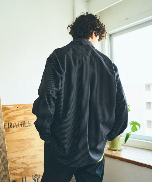 417 EDIFICE（フォーワンセブンエディフィス）の「【LE JAPON】 Akita Wool レギュラーシャツ（シャツ/ブラウス・メンズ・チャコールグレー/ブラック/ベージュ/ブラウン・SMALL/MEDIUM/LARGE）」の13枚目の写真