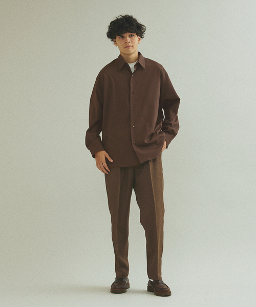 417 EDIFICE（フォーワンセブンエディフィス）の「【LE JAPON】 Akita Wool レギュラーシャツ（シャツ/ブラウス・メンズ・チャコールグレー/ブラック/ベージュ/ブラウン・SMALL/MEDIUM/LARGE）」の12枚目の写真