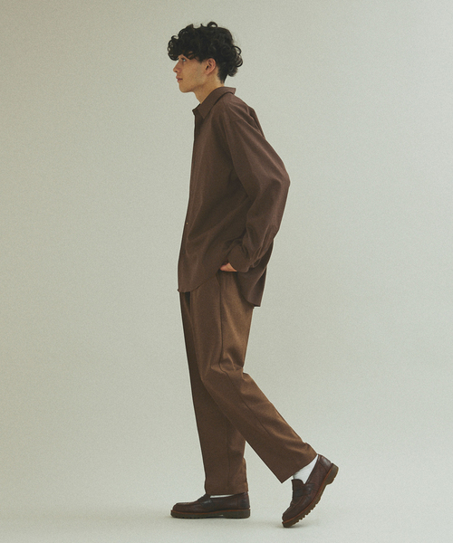 417 EDIFICE（フォーワンセブンエディフィス）の「【LE JAPON】 Akita Wool レギュラーシャツ（シャツ/ブラウス・メンズ・チャコールグレー/ブラック/ベージュ/ブラウン・SMALL/MEDIUM/LARGE）」の11枚目の写真