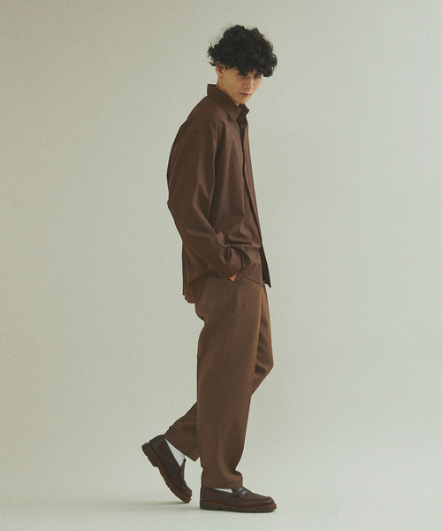 417 EDIFICE（フォーワンセブンエディフィス）の「【LE JAPON】 Akita Wool レギュラーシャツ（シャツ/ブラウス・メンズ・チャコールグレー/ブラック/ベージュ/ブラウン・SMALL/MEDIUM/LARGE）」の15枚目の写真