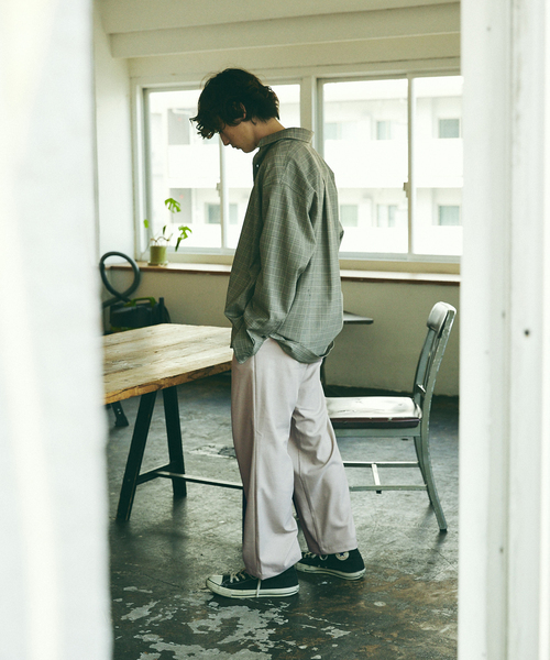 417 EDIFICE（フォーワンセブンエディフィス）の「【LE JAPON】 Akita Wool レギュラーシャツ（シャツ/ブラウス・メンズ・チャコールグレー/ブラック/ベージュ/ブラウン・SMALL/MEDIUM/LARGE）」の18枚目の写真