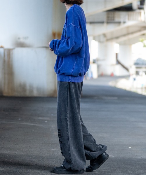 JOHN'S CLOSET(ジョンズクローゼット)の「【13】グランジデザイン オーバーサイズ クルーネックスウェット(スウェット・メンズ・オフホワイト/チャコールグレー/ライトグレー/パープル/スモークピンク/ブラウン・LARGE/MEDIUM)」の22枚目の写真