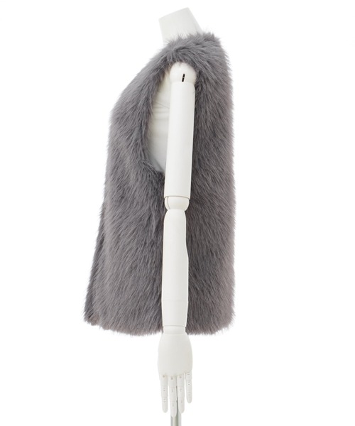 INGNI（イング）の「エコファーベスト（ベスト・レディース・ブラウン/グレー/アイボリー・M）」の11枚目の写真