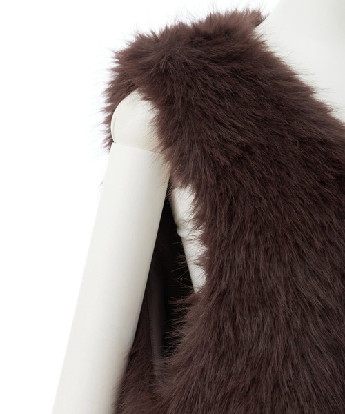 INGNI（イング）の「エコファーベスト（ベスト・レディース・ブラウン/グレー/アイボリー・M）」の15枚目の写真