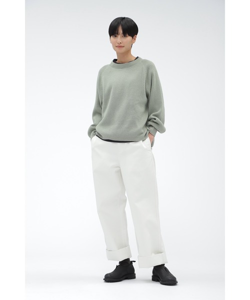 MHL.（エムエイチエル）の「LAMBSWOOL（ニット/セーター・レディース・ホワイト/セージグリーン・2）」の11枚目の写真