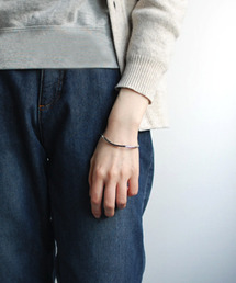 CLEDRAN（クレドラン）の「CL3799 ウェーブ バングル  サージカル 本革コースター付（バングル/リストバンド）」