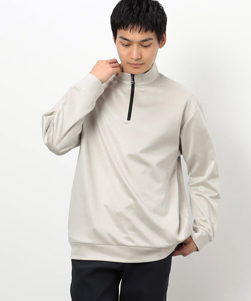 COMME CA ISM（コムサイズム）の「スエードタッチ ハーフジップ プルオーバー（Tシャツ/カットソー・メンズ・チャコール/グレー/ブルー・MEDIUM/LARGE）」の8枚目の写真