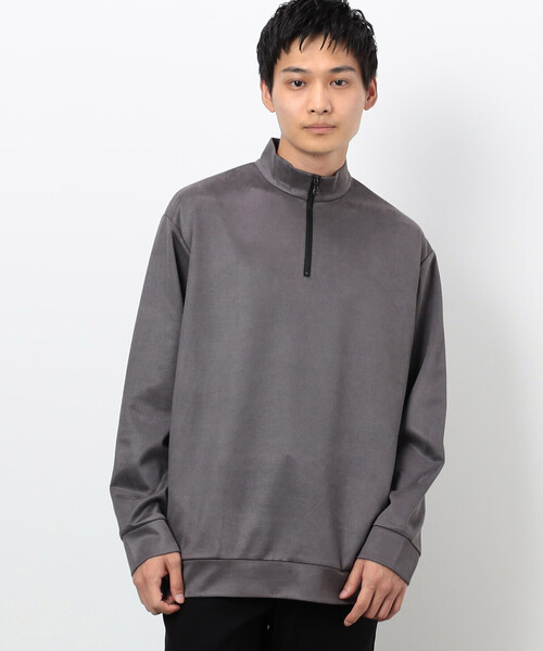 COMME CA ISM（コムサイズム）の「スエードタッチ ハーフジップ プルオーバー（Tシャツ/カットソー・メンズ・チャコール/グレー/ブルー・MEDIUM/LARGE）」の10枚目の写真