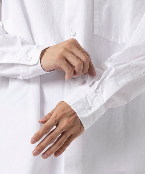 nanamica(ナナミカ)の「【nanamica / ナナミカ】Regular Collar Wind Shirt(テーラードジャケット・メンズ・サックスブルー/ホワイト・M/L)」の4枚目の写真