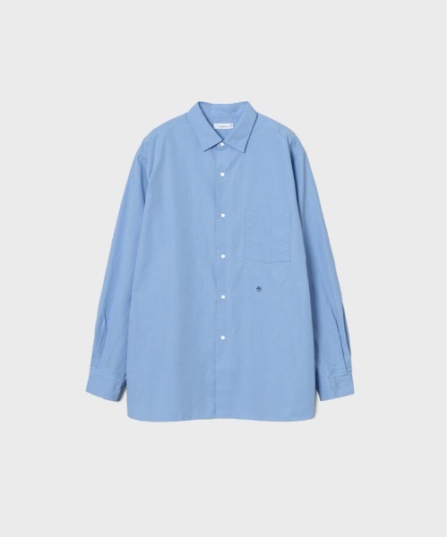 nanamica(ナナミカ)の「【nanamica / ナナミカ】Regular Collar Wind Shirt(テーラードジャケット・メンズ・サックスブルー/ホワイト・M/L)」の2枚目の写真