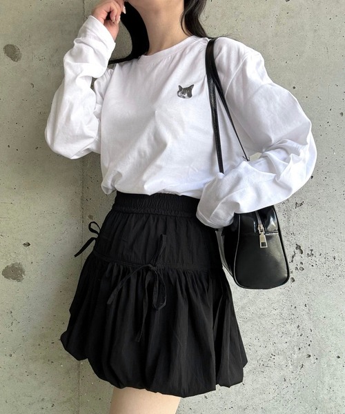 cuorequal(クオレコール)の「ワンポイントTシャツ(Tシャツ/カットソー・レディース・ホワイト・MEDIUM/LARGE)」の1枚目の写真