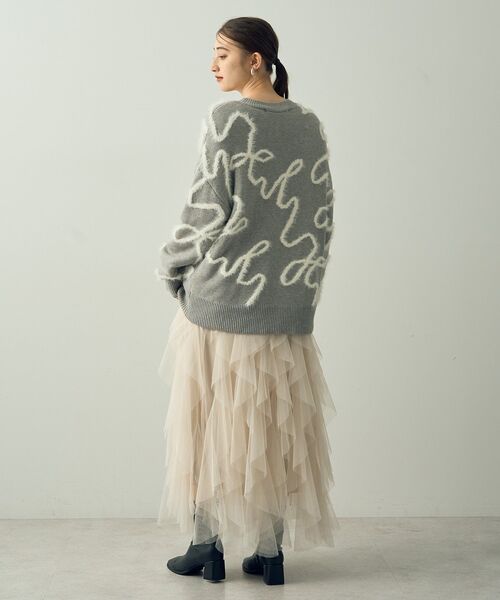 YECCA VECCA（イェッカヴェッカ）の「ラッフルチュールスカート（スカート・レディース・アイボリー/ブラック・FREE）」の11枚目の写真