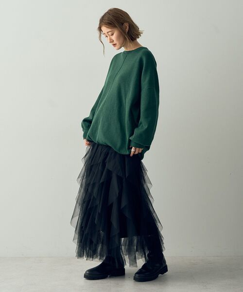 YECCA VECCA（イェッカヴェッカ）の「ラッフルチュールスカート（スカート・レディース・アイボリー/ブラック・FREE）」の21枚目の写真