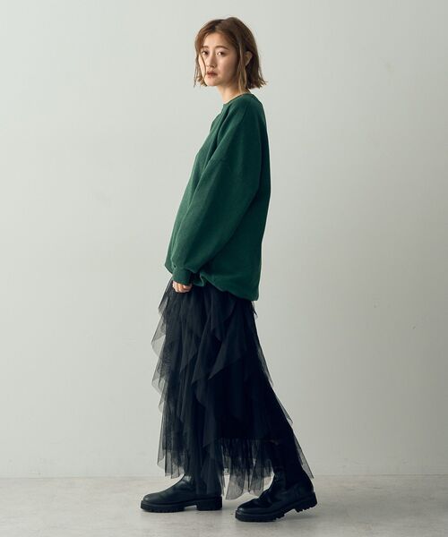 YECCA VECCA（イェッカヴェッカ）の「ラッフルチュールスカート（スカート・レディース・アイボリー/ブラック・FREE）」の22枚目の写真