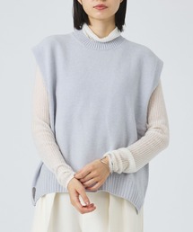 qualite | ウールグアイウールニットベスト/冬服/オフィスカジュアル(ベスト)