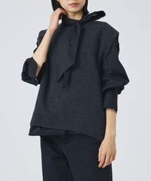 ウールグアイウールニットベスト/冬服/オフィスカジュアル