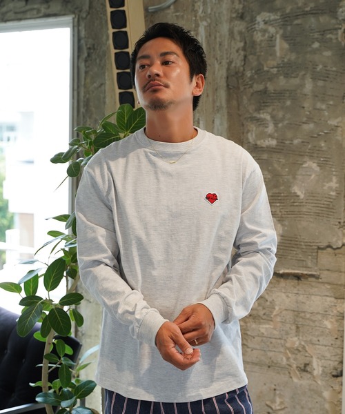 #Re:room（リルーム）の「ハートアイコンワッペンロングスリーブ（Tシャツ/カットソー・メンズ・ブラック/ホワイト・L-XL/M-L/S-M）」の17枚目の写真