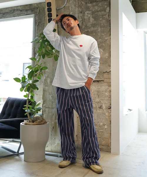 #Re:room（リルーム）の「ハートアイコンワッペンロングスリーブ（Tシャツ/カットソー・メンズ・ブラック/ホワイト・L-XL/M-L/S-M）」の19枚目の写真