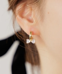 flower | クリスタルリボンピアス(ピアス（片耳用）)