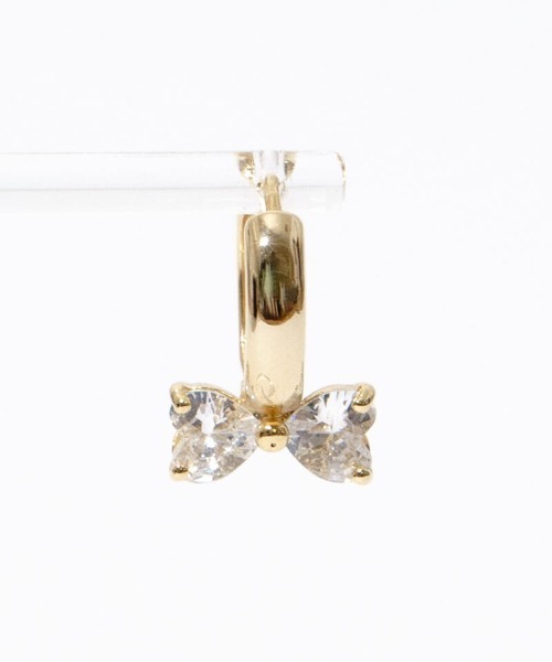 flower(フラワー)の「クリスタルリボンピアス(ピアス(片耳用)・レディース・シルバー/ゴールド・FREE)」の11枚目の写真