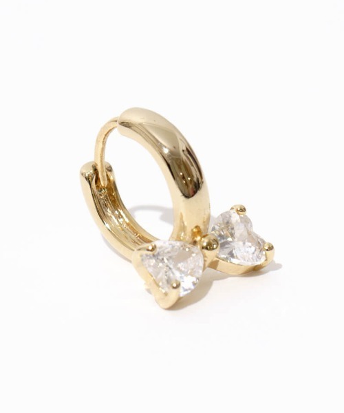 flower(フラワー)の「クリスタルリボンピアス(ピアス(片耳用)・レディース・シルバー/ゴールド・FREE)」の14枚目の写真