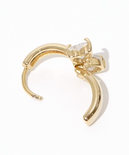 flower(フラワー)の「クリスタルリボンピアス(ピアス(片耳用)・レディース・シルバー/ゴールド・FREE)」の15枚目の写真