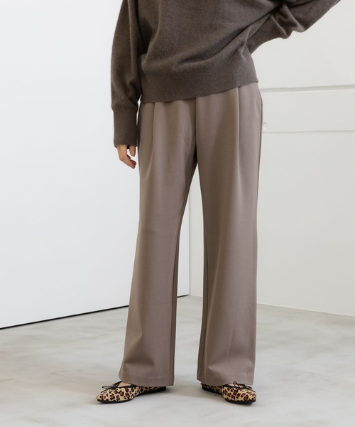 Elura（エルーラ）の「サマ見えあったかストレートパンツ＜低身長サイズあり＞/133697（その他パンツ・レディース・ホワイト/ブラック/ブラウン系その他4・SMALL/MEDIUM/LARGE/X-LARGE/FREE(S)）」の3枚目の写真