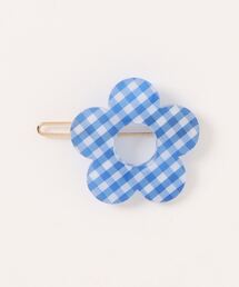 bibmilk | BIBMILK GINGHAM FLOWER BARRETTE 4cm(バレッタ/ヘアクリップ)