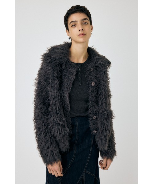 MOUSSY FEATHER YARN オーバーサイズカーディガン FEATHER YARN OVERSIZED カーディガン（カーディガン/ボレロ