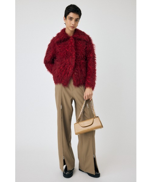 MOUSSY(マウジー)の「FEATHER YARN OVERSIZED カーディガン(カーディガン/ボレロ・レディース・アイボリー/チャコールグレー/レッド・FREE)」の17枚目の写真
