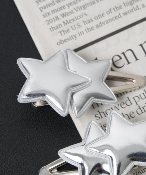 WEGO(ウィゴー)の「WEGO/【2点セット】パテッドWスタークリップ(ヘアピン・レディース・シルバー・FREE)」の4枚目の写真