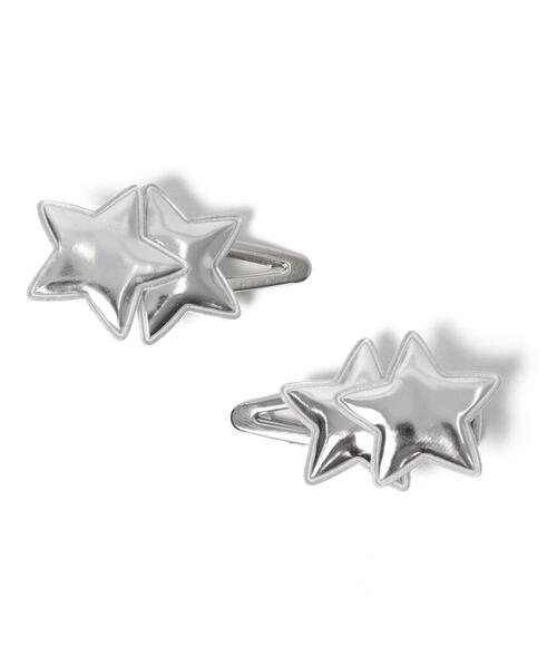 WEGO(ウィゴー)の「WEGO/【2点セット】パテッドWスタークリップ(ヘアピン・レディース・シルバー・FREE)」の5枚目の写真