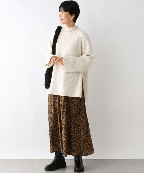 LEPSIM（レプシィム）の「花柄フレアスカート　211982（スカート・レディース・ブラウン/ホワイト×ブラック・FREE）」の10枚目の写真